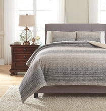 Load image into Gallery viewer, Arturo - Natural/Charcoal - King Duvet Cover Set