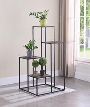 Load image into Gallery viewer, 4-tier Display Shelf Rustic Brown And Black