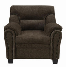 Load image into Gallery viewer, Brown - Clemintine Upholstered Chair With Nailhead Trim Brown