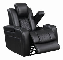 Load image into Gallery viewer, Delangelo Motion Collection - Black - Delangelo Power^2 Recliner With Cup Holders Black
