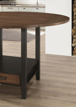 Load image into Gallery viewer, Sanford Collection - Sanford Round Counter Height Table With Drop Leaf Cinnamon And Espresso