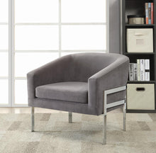 Load image into Gallery viewer, Accents : Chairs - Grey - Barrel Back Accent Chair With Sloped Arm Grey