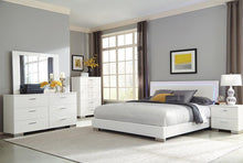 Load image into Gallery viewer, Felicity Contemporary White And High Gloss Eastern King Four-piece Set