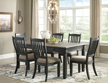Load image into Gallery viewer, Tyler Creek - Black/Gray - 7 Pc. - Rectangular Dining Room Table, 6 Upholstered Side Chairs