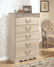 Load image into Gallery viewer, Catalina - Antique White - 8 Pc. - Dresser, Mirror, Chest, Queen Poster Bed, 2 Nightstands