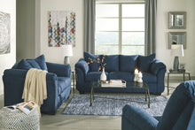 Load image into Gallery viewer, Darcy - Blue - 3 Pc. - Sofa, Loveseat, Madanere Table Set