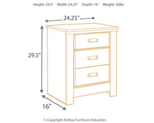 Load image into Gallery viewer, Quinden - Dark Brown - Two Drawer Night Stand