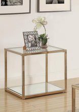 Load image into Gallery viewer, End Table With Mirror Shelf Chocolate Chrome