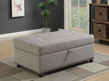 Load image into Gallery viewer, Dove Grey - Sleeper Ottoman With Nailhead Trim Dove Grey