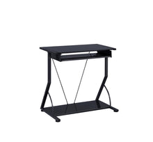 Load image into Gallery viewer, Home Office : Desks - Computer Desk With Keyboard Tray Black