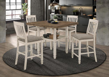 Load image into Gallery viewer, Sarasota Collection - Fossil - Sarasota Slat Back Counter Height Chairs Grey And Rustic Cream (Set of 2)