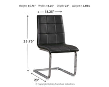 Load image into Gallery viewer, Madanere - Black/Chrome Finish - Dining UPH Side Chair (4/CN)