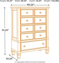 Load image into Gallery viewer, Prentice - White - 6 Pc. - Dresser, Mirror, Chest, King Sleigh Bed with 2 Storage Drawers