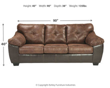Load image into Gallery viewer, Gregale - Coffee - Sofa