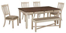 Load image into Gallery viewer, Bolanburg - Antique White - 7 Pc. - Rectangular Dining Room Table, 6 Upholstered Side Chairs