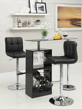 Load image into Gallery viewer, Bar Units: Contemporary - Black - Adjustable Height Bar Stools Chrome And Black (Set of 2)