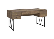 Load image into Gallery viewer, Analiese Collection - Analiese 4-drawer Writing Desk Rustic Oak