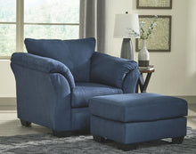Load image into Gallery viewer, Darcy - Blue - 2 Pc. - Chair with Ottoman