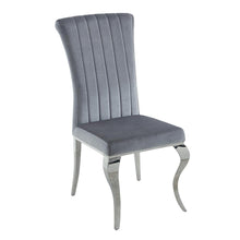 Load image into Gallery viewer, Everyday Dining: Side Chair - Grey - Carone Upholstered Side Chairs Grey And Chrome (Set of 4)