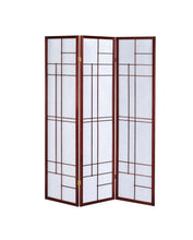 Load image into Gallery viewer, White - 3-panel Folding Floor Screen White And Cherry