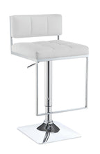 Load image into Gallery viewer, Rec Room/bar Stools: Height Adjustable - White - Adjustable Bar Stool White And Chrome