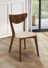 Load image into Gallery viewer, Kersey Collection - Tan Pu - Kersey Dining Side Chairs With Curved Backs Beige And Chestnut (Set of 2)