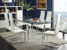 Load image into Gallery viewer, Wexford Collection - Wexford Glass Top Dining Table With Extension Leaves Chrome