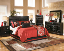 Load image into Gallery viewer, Shay - Almost Black - 4 Pc. - Dresser, Mirror, Chest, Queen Panel Headboard