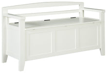 Load image into Gallery viewer, Charvanna - White - Storage Bench