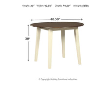Load image into Gallery viewer, Woodanville - Cream/Brown - Round DRM Drop Leaf Table