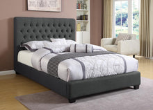 Load image into Gallery viewer, Chloe Upholstered Bed - Charcoal - Chloe Tufted Upholstered California King Bed Charcoal
