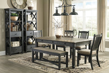Load image into Gallery viewer, Tyler Creek - Black/Gray - 7 Pc. - Rectangular Dining Room Table, 6 Upholstered Side Chairs