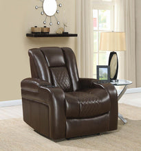Load image into Gallery viewer, Delangelo Motion Collection - Brown - Delangelo Power^2 Recliner With Cup Holders Brown