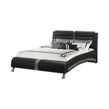 Load image into Gallery viewer, Jeremaine Upholstered Bed - Black - Jeremaine California King Upholstered Bed Black