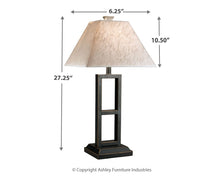 Load image into Gallery viewer, Deidra - Black - Metal Table Lamp (2/CN)
