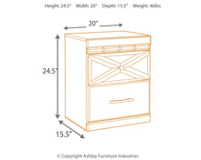 Load image into Gallery viewer, Dreamur - Champagne - Two Drawer Night Stand