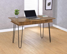 Load image into Gallery viewer, Sheeran Collection - Sheeran Writing Desk With 4 Hidden Storages Rustic Amber