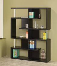 Load image into Gallery viewer, Home Office : Bookcases - 5-tier Bookcase Black And Chrome