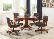 Load image into Gallery viewer, Mitchell Game Table - Black - Mitchell Upholstered Game Chair Chestnut And Black