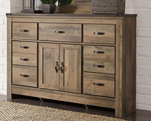 Load image into Gallery viewer, Trinell - Brown - Dresser with Fireplace Option