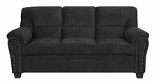 Load image into Gallery viewer, Grey - Clemintine Upholstered Sofa With Nailhead Trim Graphite