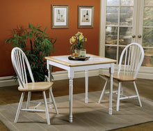 Load image into Gallery viewer, Dinettes: Wood - Square Top Dining Table Natural Brown And White