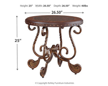 Load image into Gallery viewer, Rafferty - Dark Brown - Round End Table