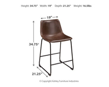 Load image into Gallery viewer, Centiar - Brown - Upholstered Barstool (2/CN)