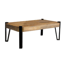 Load image into Gallery viewer, Wooden Rectangular Top Coffee Table Natural And Matte Black