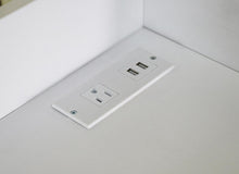 Load image into Gallery viewer, Paiter Writing Desk With Power Outlet White