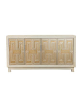 Load image into Gallery viewer, Rectangular 4-door Accent Cabinet White And Gold