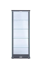 Load image into Gallery viewer, 5-shelf Glass Curio Cabinet Black And Clear