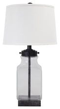 Load image into Gallery viewer, Sharolyn - Transparent/Silver Finish - Glass Table Lamp (1/CN)