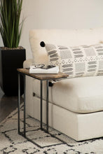 Load image into Gallery viewer, Snack Table With Power Outlet Gunmetal And Antique Brown